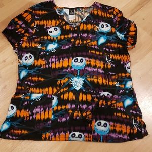 Jack Skellington Scrub Top